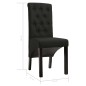 Esszimmerstühle 4 Stk. Schwarz Stoff Esszimmerstühle 4 Stk. Schwarz Stoff