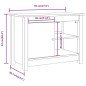 vidaXL TV-Schrank Weiß 70x36,5x52 cm Massivholz Kiefer vidaXL TV-Schrank Weiß 70x36,5x52 cm Massivholz Kiefer