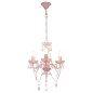 vidaXL Kronleuchter mit Perlen Rosa Rund 3×E14 vidaXL Kronleuchter mit Perlen Rosa Rund 3×E14