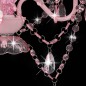 vidaXL Kronleuchter mit Perlen Rosa Rund 3×E14 vidaXL Kronleuchter mit Perlen Rosa Rund 3×E14