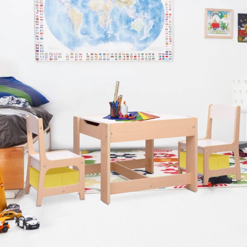 vidaXL Kindertisch mit 2 Stühlen MDF vidaXL Kindertisch mit 2 Stühlen MDF