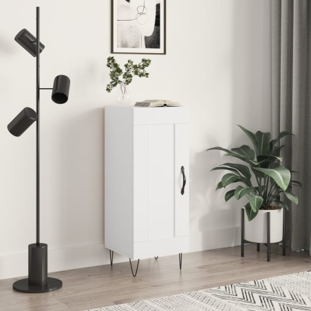 vidaXL Sideboard Hochglanz-Weiß 34,5x34x90 cm Holzwerkstoff