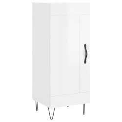 vidaXL Sideboard Hochglanz-Weiß 34,5x34x90 cm Holzwerkstoff
