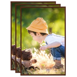 vidaXL Bilderrahmen Collage 3 Stk. für Wand Tisch Bronze 21x29,7 cm MDF 