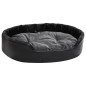 vidaXL Hundebett Schwarz-Dunkelgrau 90x79x20 cm Plüsch und Kunstleder vidaXL Hundebett Schwarz-Dunkelgrau 90x79x20 cm Plüsch und Kunstleder