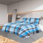 vidaXL Bettwäsche-Set Blau und Grau 220x240 cm Baumwolle vidaXL Bettwäsche-Set Blau und Grau 220x240 cm Baumwolle