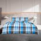 vidaXL Bettwäsche-Set Blau und Grau 220x240 cm Baumwolle vidaXL Bettwäsche-Set Blau und Grau 220x240 cm Baumwolle