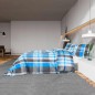 vidaXL Bettwäsche-Set Blau und Grau 220x240 cm Baumwolle vidaXL Bettwäsche-Set Blau und Grau 220x240 cm Baumwolle