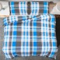 vidaXL Bettwäsche-Set Blau und Grau 220x240 cm Baumwolle vidaXL Bettwäsche-Set Blau und Grau 220x240 cm Baumwolle