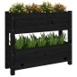 vidaXL Pflanzkübel Schwarz 77x25x66 cm Massivholz Kiefer vidaXL Pflanzkübel Schwarz 77x25x66 cm Massivholz Kiefer