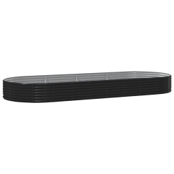 vidaXL Hochbeet Pulverbeschichteter Stahl 373x140x36 cm Anthrazit