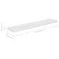 vidaXL Schwebende Wandregale 4 Stk. Hochglanz-Weiß 120x23,5x3,8cm MDF vidaXL Schwebende Wandregale 4 Stk. Hochglanz-Weiß 120x23,5x3,8cm MDF