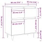 vidaXL Sideboard Hochglanz-Weiß 60x35x70 cm Holzwerkstoff vidaXL Sideboard Hochglanz-Weiß 60x35x70 cm Holzwerkstoff