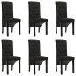 Esszimmerstühle 6 Stk. Schwarz Stoff Esszimmerstühle 6 Stk. Schwarz Stoff