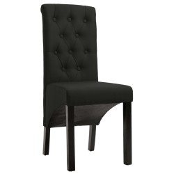 Esszimmerstühle 6 Stk. Schwarz Stoff