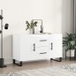 vidaXL Sideboard Hochglanz-Weiß 100x36x60 cm Holzwerkstoff vidaXL Sideboard Hochglanz-Weiß 100x36x60 cm Holzwerkstoff