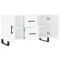 vidaXL Sideboard Hochglanz-Weiß 100x36x60 cm Holzwerkstoff vidaXL Sideboard Hochglanz-Weiß 100x36x60 cm Holzwerkstoff