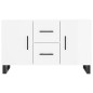 vidaXL Sideboard Hochglanz-Weiß 100x36x60 cm Holzwerkstoff vidaXL Sideboard Hochglanz-Weiß 100x36x60 cm Holzwerkstoff
