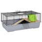 vidaXL Hamsterkäfig Grau 80x45x34 cm Polypropylen und Metall vidaXL Hamsterkäfig Grau 80x45x34 cm Polypropylen und Metall