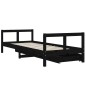 vidaXL Kinderbett mit Schubladen Schwarz 80x200 cm Massivholz Kiefer vidaXL Kinderbett mit Schubladen Schwarz 80x200 cm Massivholz Kiefer