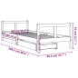 vidaXL Kinderbett mit Schubladen Schwarz 80x200 cm Massivholz Kiefer vidaXL Kinderbett mit Schubladen Schwarz 80x200 cm Massivholz Kiefer