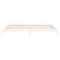 vidaXL Massivholzbett mit LEDs Weiß 120x190 cm vidaXL Massivholzbett mit LEDs Weiß 120x190 cm
