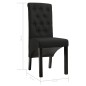 Esszimmerstühle 6 Stk. Schwarz Stoff Esszimmerstühle 6 Stk. Schwarz Stoff