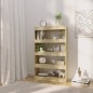 vidaXL Bücherregal/Raumteiler Sonoma-Eiche 80x30x135 cm Holzwerkstoff vidaXL Bücherregal/Raumteiler Sonoma-Eiche 80x30x135 cm Holzwerkstoff