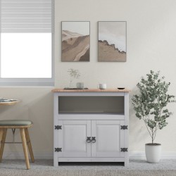 vidaXL TV-Schrank Mexiko-Stil Kiefernholz Grau 80x43x78 cm