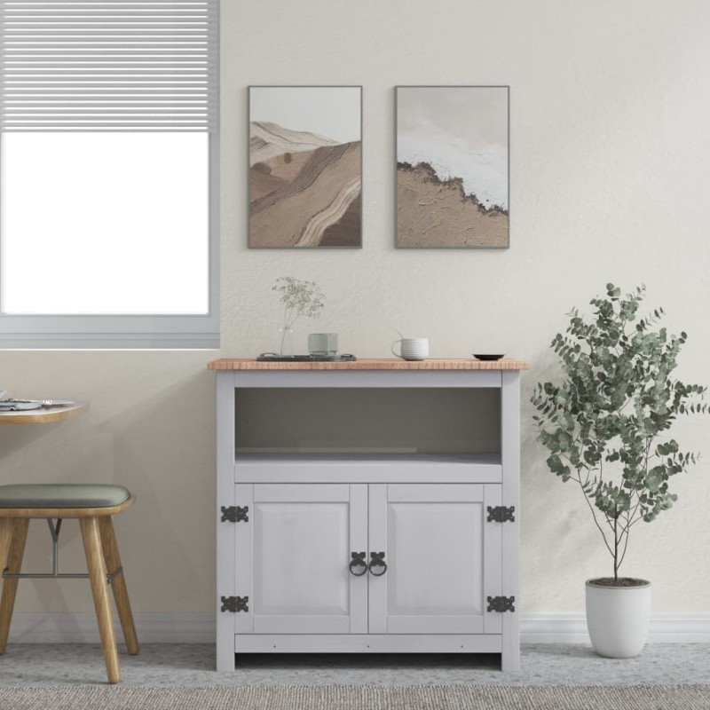 vidaXL TV-Schrank Mexiko-Stil Kiefernholz Grau 80x43x78 cm vidaXL TV-Schrank Mexiko-Stil Kiefernholz Grau 80x43x78 cm