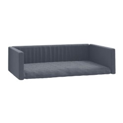 vidaXL Kofferraum-Hundebett Grau 70x45 cm Leinenoptik
