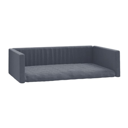 vidaXL Kofferraum-Hundebett Grau 70x45 cm Leinenoptik