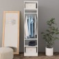 vidaXL Kleiderschrank Weiß 50x50x200 cm Holzwerkstoff vidaXL Kleiderschrank Weiß 50x50x200 cm Holzwerkstoff