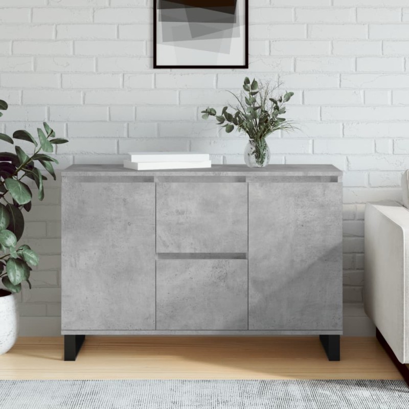 vidaXL Sideboard Betongrau 104x35x70 cm Holzwerkstoff vidaXL Sideboard Betongrau 104x35x70 cm Holzwerkstoff