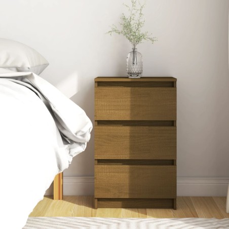 vidaXL Nachttisch Honigbraun 40x29,5x64 cm Massivholz Kiefer 