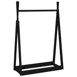 vidaXL Kleiderständer Schwarz 100x45x150 cm Massivholz Kiefer