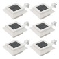 vidaXL Outdoor Solarleuchten 6 Stück LED Quadratisch 12 cm Weiß vidaXL Outdoor Solarleuchten 6 Stück LED Quadratisch 12 cm Weiß