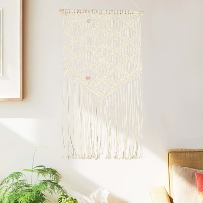 vidaXL Makramee Wandbehang 40x80 cm Baumwolle vidaXL Makramee Wandbehang 40x80 cm Baumwolle