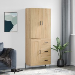 Highboard Sonoma-Eiche 69,5x34x180 cm Holzwerkstoff