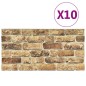vidaXL 3D-Wandpaneele 10 Stk. Dunkelsand Backstein-Optik EPS vidaXL 3D-Wandpaneele 10 Stk. Dunkelsand Backstein-Optik EPS