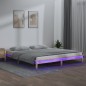 vidaXL Massivholzbett mit LEDs 140x190 cm vidaXL Massivholzbett mit LEDs 140x190 cm