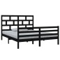 vidaXL Massivholzbett Schwarz Kiefer 160x200 cm vidaXL Massivholzbett Schwarz Kiefer 160x200 cm