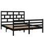 vidaXL Massivholzbett Schwarz Kiefer 160x200 cm vidaXL Massivholzbett Schwarz Kiefer 160x200 cm