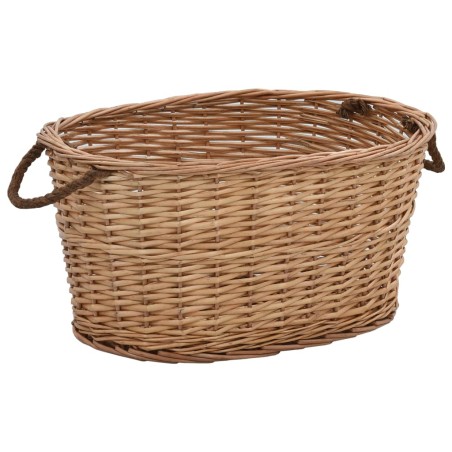 vidaXL Holzkorb mit Tragegriffen 58×42×29 cm Natur Weide   