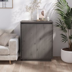 vidaXL Sideboard Grau 60x34x75 cm Massivholz Kiefer