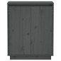 vidaXL Sideboard Grau 60x34x75 cm Massivholz Kiefer vidaXL Sideboard Grau 60x34x75 cm Massivholz Kiefer