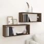 vidaXL Würfelregale 2 Stk. Braun Eiche 60x15x23 cm Holzwerkstoff vidaXL Würfelregale 2 Stk. Braun Eiche 60x15x23 cm Holzwerkstoff