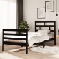 vidaXL Massivholzbett Schwarz Kiefer 90x200 cm vidaXL Massivholzbett Schwarz Kiefer 90x200 cm