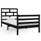 vidaXL Massivholzbett Schwarz Kiefer 90x200 cm vidaXL Massivholzbett Schwarz Kiefer 90x200 cm