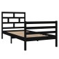 vidaXL Massivholzbett Schwarz Kiefer 90x200 cm vidaXL Massivholzbett Schwarz Kiefer 90x200 cm